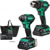 Metabo HPT 18V MultiVolt Cordless Brushless Driver Drill & Impact Driver Combo Kit (KC18DEXQB)