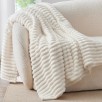 50" x 60"  BEDELITE Fleece Throw Blanket for Couch - 300GSM Soft & Warm Fluffy (Cream White)