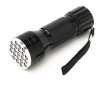 Ultra Bright 21 LEDs Aluminum Flashlight, Button Switch With Lanyard, Black Color