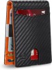Zitahli RFID Blocking Money Clip Wallet (Carbon Black and Orange)