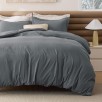 4-Piece Bedsure Mellow Marshmallow Comforter & Duvet Cover Set (Dark Gray, Queen $21.49 or King $24.99)