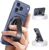 SINCEHOLY MagSafe Magnetic Phone Holder w/ Silicone Finger Strap (Black, NEWBK003)