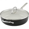 5-Quart KitchenAid Hard Anodized Ceramic Nonstick Saute Pan with Lid - Matte Black