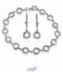 0.25ctw. Diamond Sterling Silver Bracelet and Earrings Set
