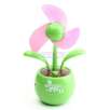 USB Flower Cooling Fan, Soft PVC Blade, Green