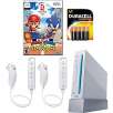 Nintendo Wii Console and Mario & Sonic: Olympic Games w/ 8-Pack Batteries, 2 Wii Remotes & Nunchuks