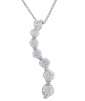 14k White Gold 1/2ct Diamond Journey Pendant