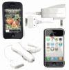 Bundle Car Charger & Travel Charger & Full screen protector & Black Silicone Skin Case for iPhone