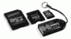 Kingston 4GB microSDHC with 2 adapters