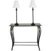 3-Piece 29" Bronze Casual Console Table with Two Buffet Lamps