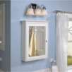 18" White Cottage Swing Door Medicine Cabinet