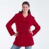 Misses Covington hooded wool peacoat
