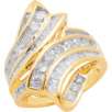 2 ct. t.w.* Baguette Diamond Swirl Ring. 10K Yellow Gold 