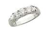 1/2 to 2 ct. tw.* 3-Stone Diamond Ring. 14k White Gold