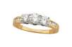 1 or 1-1/2 ct. tw.* Diamond 3-Stone Plus Ring. 14K Yellow Gold 