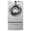 Neat white Samsung 4.0 cu. ft. High Efficiency Front Load Washer (Pair)
