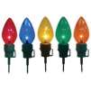 Multicolored 5-Pack of C-7 Bulb Lawn Stakes