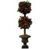 36" Holly and Berry Double Ball Topiary