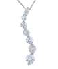 14k White Gold 1/4ct Diamond 7-stone Journey Pendant
