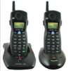 American Telecom UA20224B 2.4GHz Dual-Handset Expandable Cordless Phone With Caller ID/Call Waiting