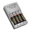 Ultra Battery Charger Plus 4 AA NiMh Rechargeable Batteries