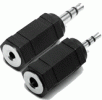 MP3 Adapter 3.5mm to 2.5mm Black (210-200) and MP3 Adapter 2.5mm to 3.5mm Black (210-198)