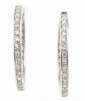 Sterling Silver CZ Hoops
