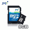 PQI 8GB microSDHC Card Class 4 with SD Card Adapter