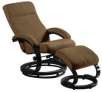 Soho Zoya Swivel Reclining Chair and Ottoman Set