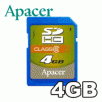 2 Pack Apacer 4GB Secure Digital High Capacity (SDHC) Class 6 Memory Card