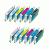12-Pack Epson T048 Remanufactured Inkjet Combo for Epson Stylus Photo R200/R300/RX500/RX600 Printers