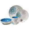 Baum Brothers 16pc Blue Poppy Dinnerware Set