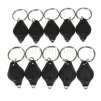 10 Piece LED Flashlight Keychain, Black