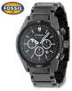 Fossil CH2515 Black IP Stainless Steel Chronograph Black Dial 100M Mens Watch
