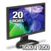 DCL20A+ 20" Widescreen LCD Monitor - 1000:1, 1680x1050 (WSXGA+), 2ms, VGA, DVI, Black