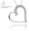 1/4-Carat Diamond Journey Heart Pendant in Sterling Silver
