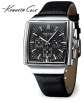 Kenneth Cole Reaction KC1231 Chronograph Black Dial Leather Strap Mens Watch