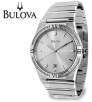 Bulova 96E100 Windmere Collection Stainless Steel Diamond Bezel Mens Watch