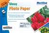 Meritline Glossy Photo Paper 4" x 6", 10 mil, Brightness 100, 20-sheet/Pack