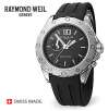 Raymond Weil RW Sport Collection 8200-SR1-20001 Swiss Made GMT Rubber Strap 200M Mens Watch
