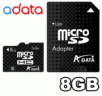 A-DATA 8GB MicroSDHC Class 6 with SD Card Adatper