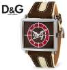 Dolce & Gabbana Time DW0179 Sioux Collection Stainless Steel Leather & Fabric Strap Mens Watch