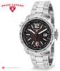 Swiss Legend 90013-11 Swiss Quartz Stainless Steel Black Multi-Textured GMT Dial 100M Mens Watch