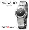 Movado Sports Edition 0604459 Swiss Made Stainless Steel Black Museum Dial Ladies Watch