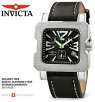 Invicta 5187 Vasuki Speedway Swiss Chronograph Stainless Steel Black Dial Leather Strap Mens Watch