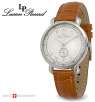 Lucien Piccard Havana Collection 27095BR Swiss Movement Stainless Steel Leather Strap Mens Watch