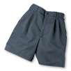 Men�s Pleated Side-Elastic Work Shorts in Charcoal