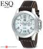 ESQ by Movado 07301287 Taskforce Collection Swiss Chronograph Brown Leather Strap Mens Watch