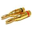 1 PAIR OF High-Quality Copper Speaker Banana Plugs - Open Screw Type