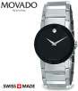 Movado 0605063 Sapphire Collection Swiss Made Sapphire Crystal & Bezel Black Museum Dial Mens Watch